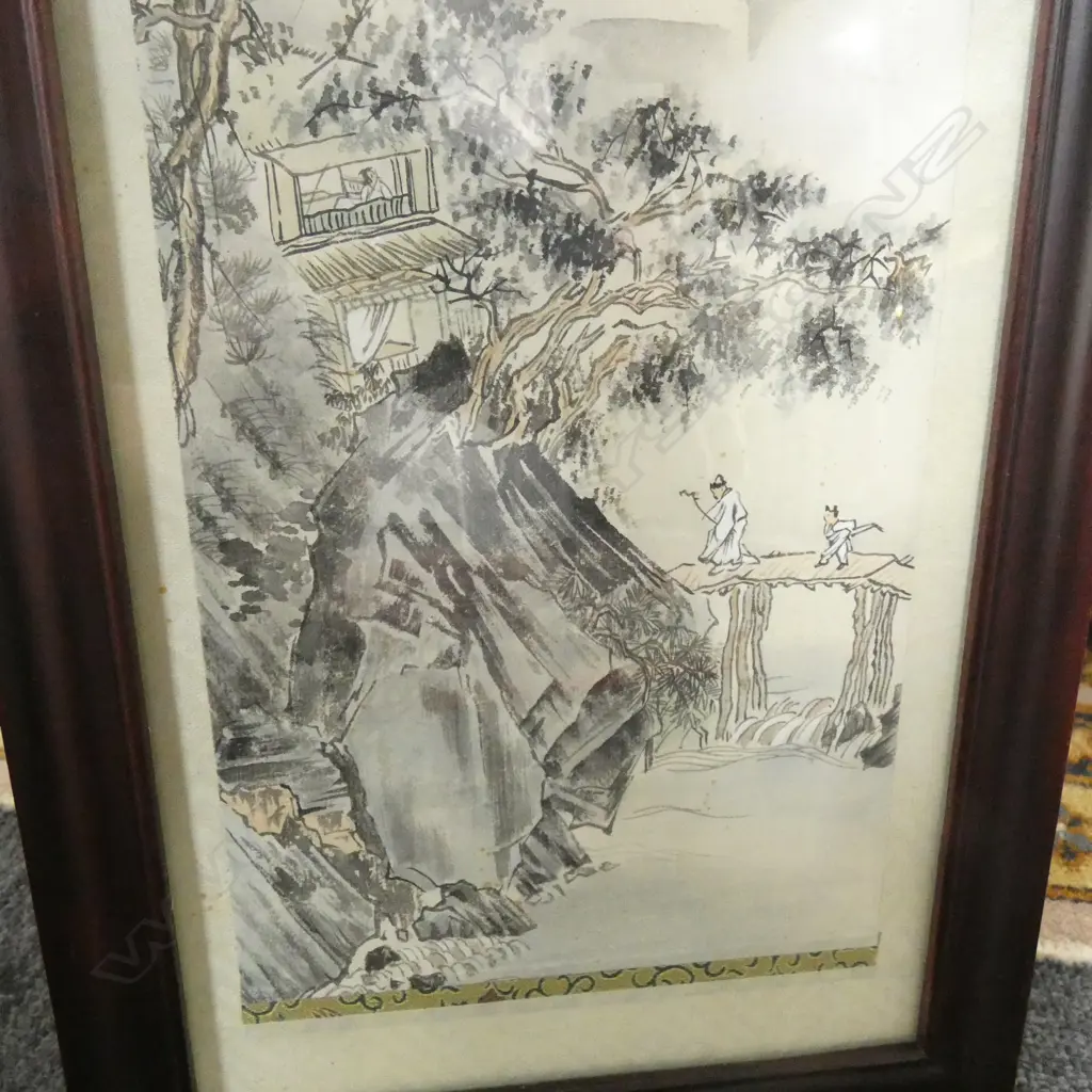 4 CHINESE PAINTED PANELS BY HUYAFO. FRAMED Image 1++