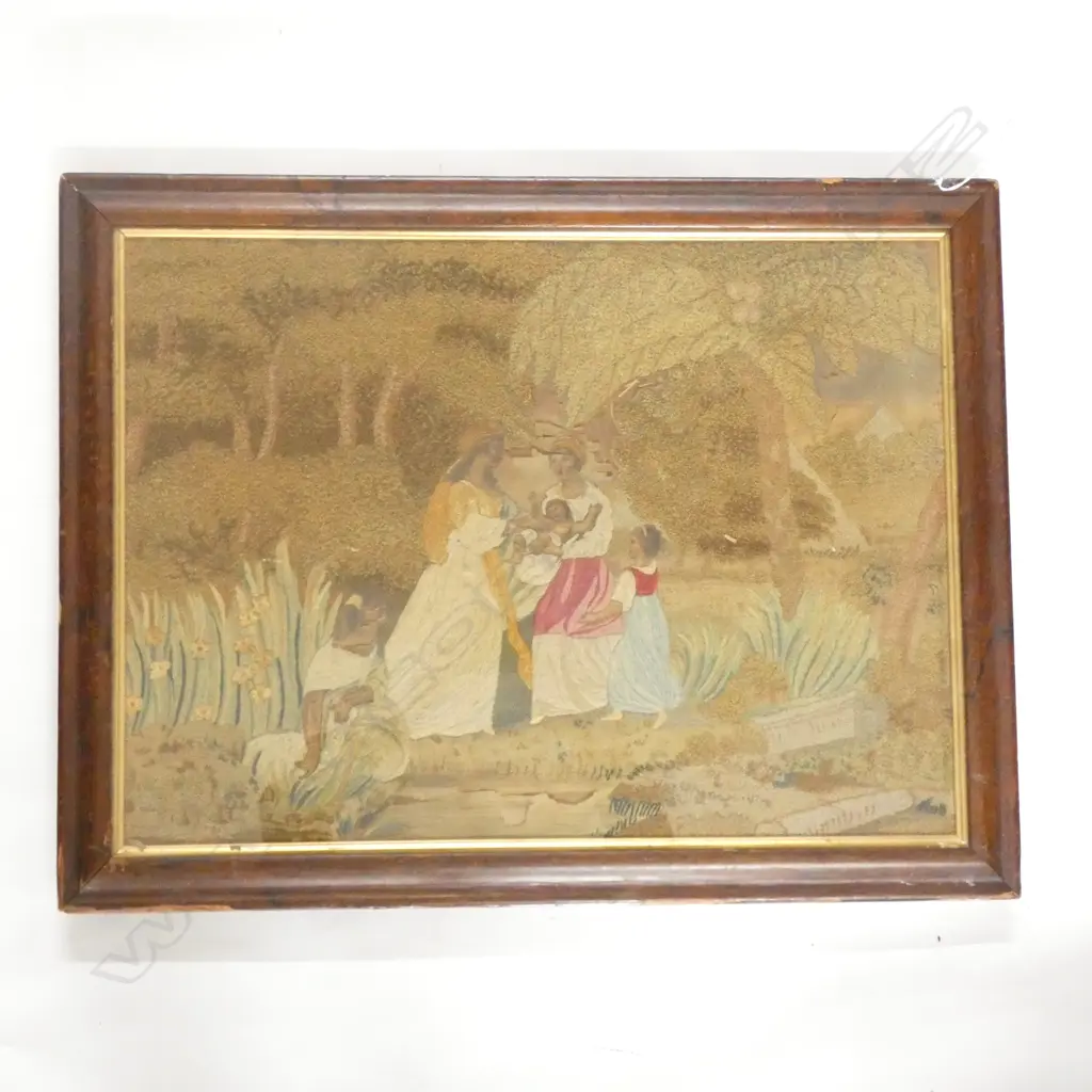 OLD FRAMED TAPESTRY; A/F 440 X 590MM Image 1++