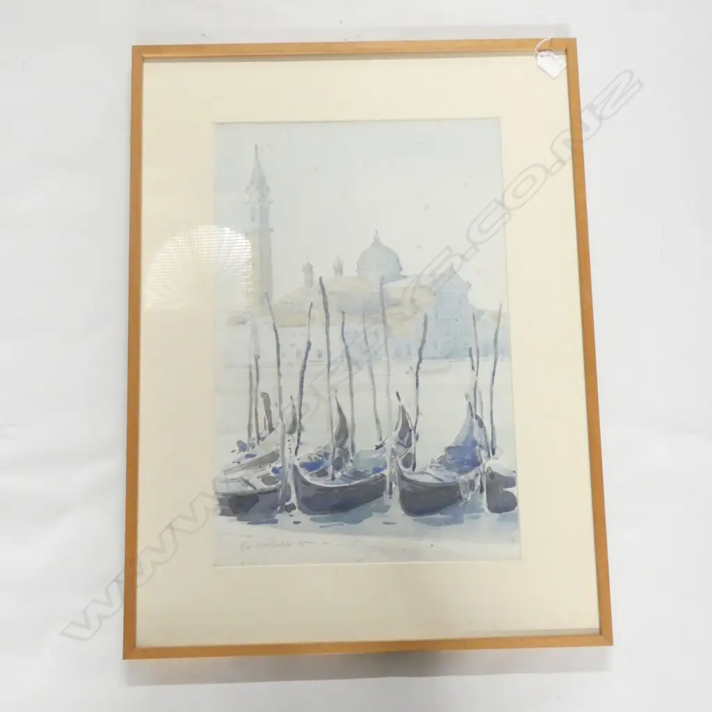 BEN WOOLLCOMBE “VENICE MORNING LIGHT” 1986. WATERCOLOUR. BOUGHT FROM THE ARTIST.530 X 345mm Image 1++