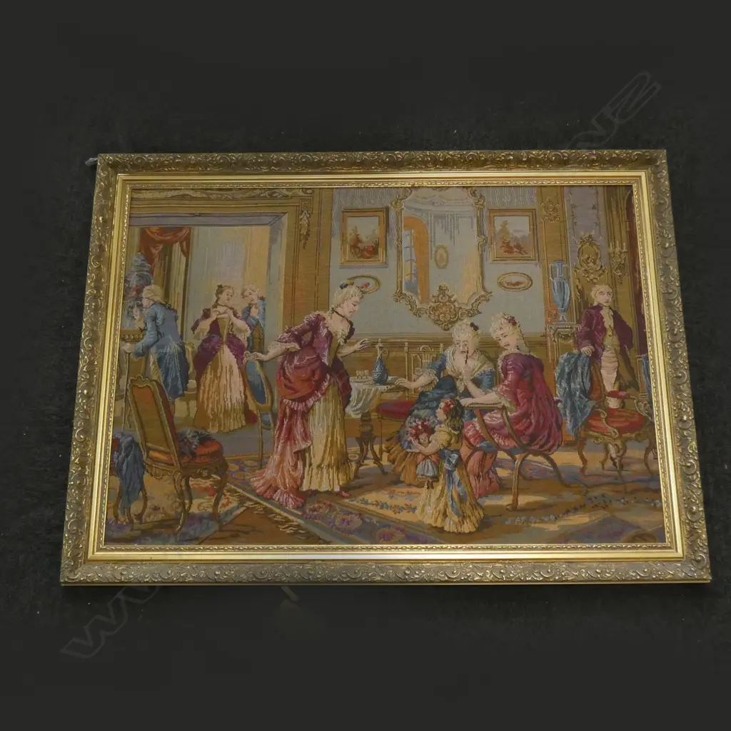 LARGE GILT FRAMED TAPESTRY 610x875mm Image 1++