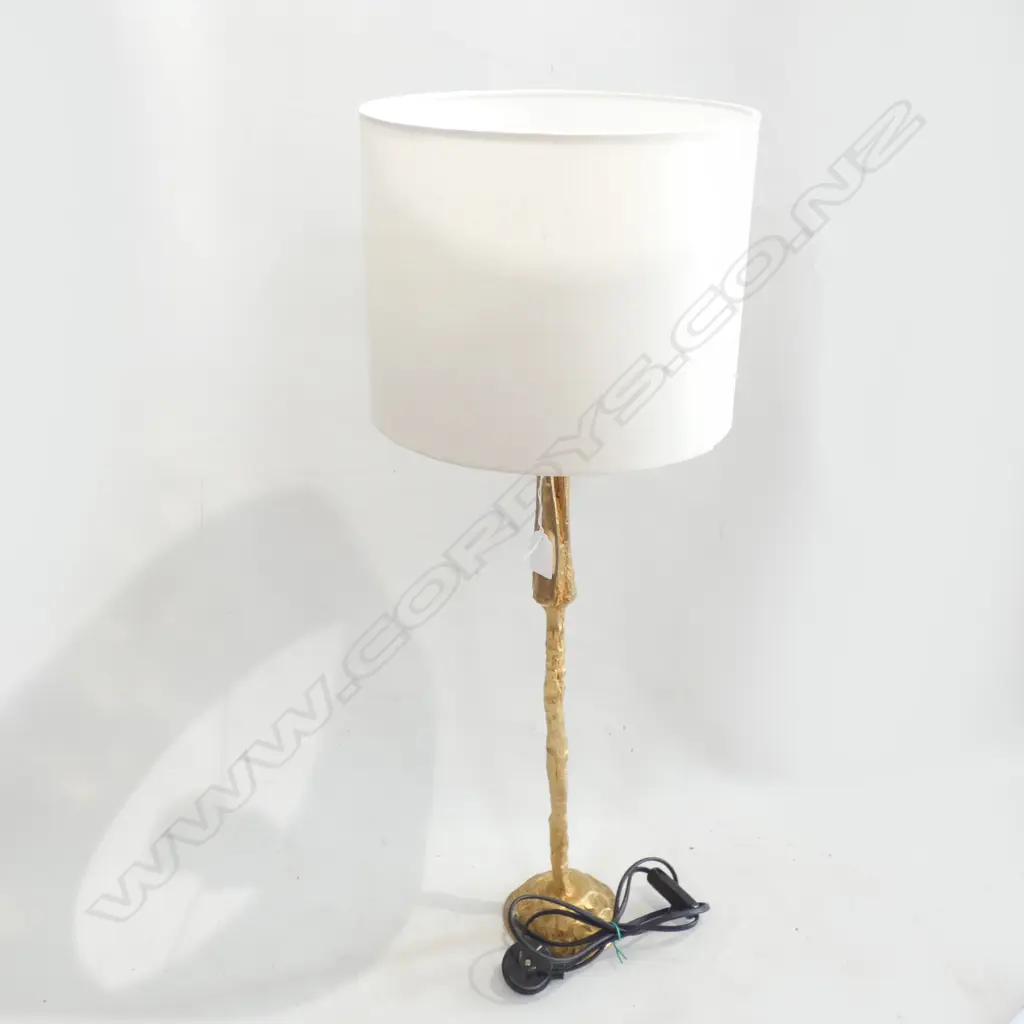GOLD GILDED LAMP BASE w SHADE H 700MM Image 1++