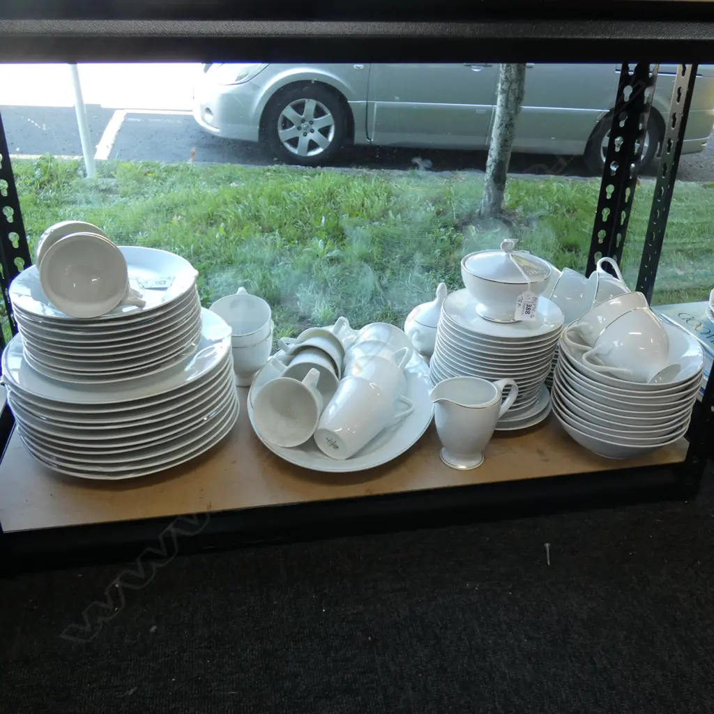 HUTSCHENREUTHER WHITE & GOLD DINNER SERVICE 78PCS ... Image 1++