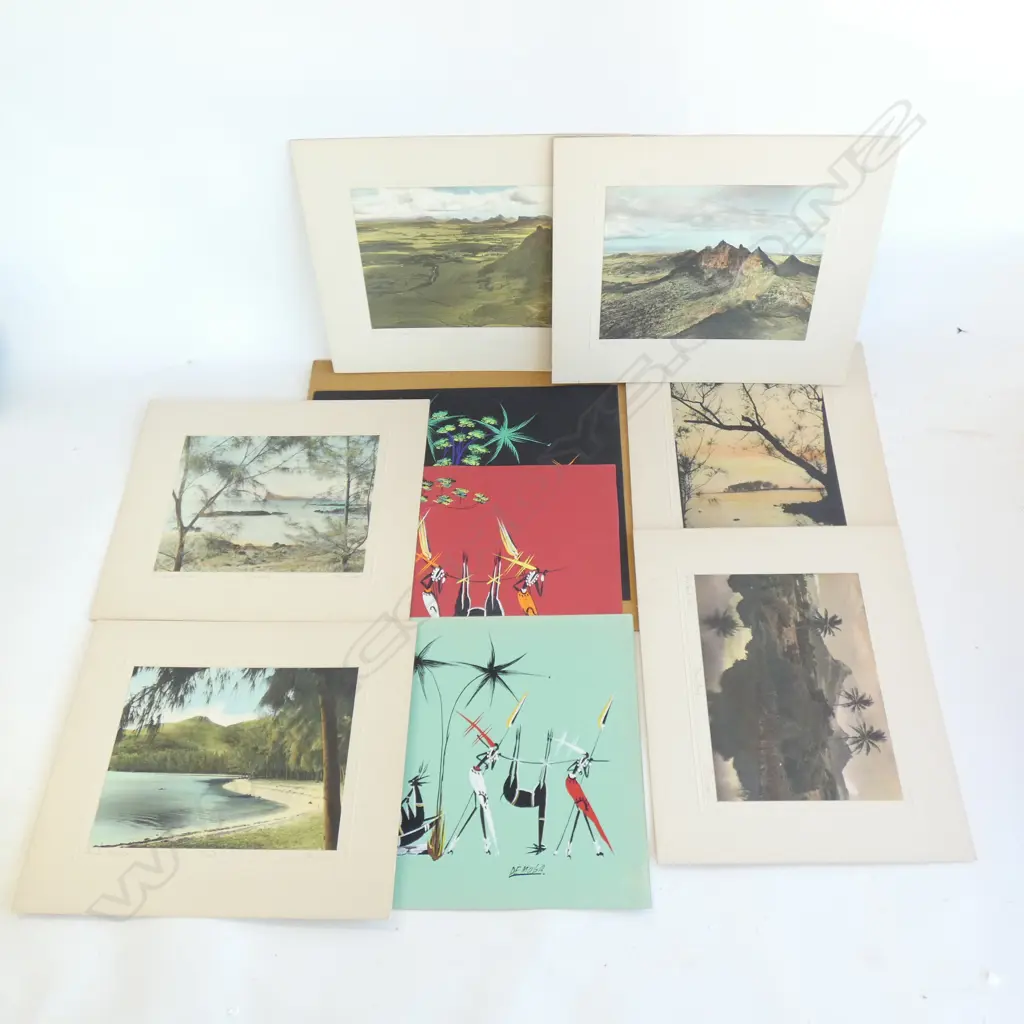 SET 6 SIGNED PHOTOGRAPHIC PRINTS + 3 DEMOBA SIGNED PAINTINGS ON PAPER (A4) Image 1++
