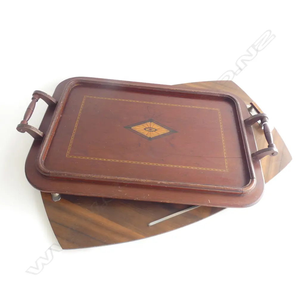 2 WOODEN TRAYS L.590mm Image 1++