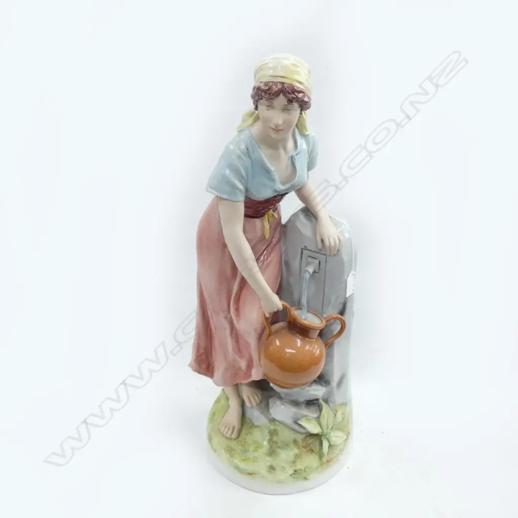 LGE ROYAL DUX FIGURE YOUNG WOMAN AT THE WELL H.590mm Image 1++