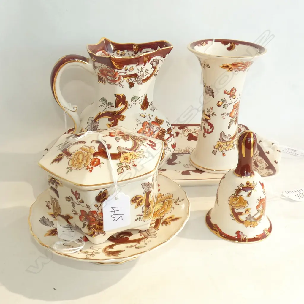 6PCS  MASONS IRONSTONE, BROWN VELVET PATTERN Image 1++