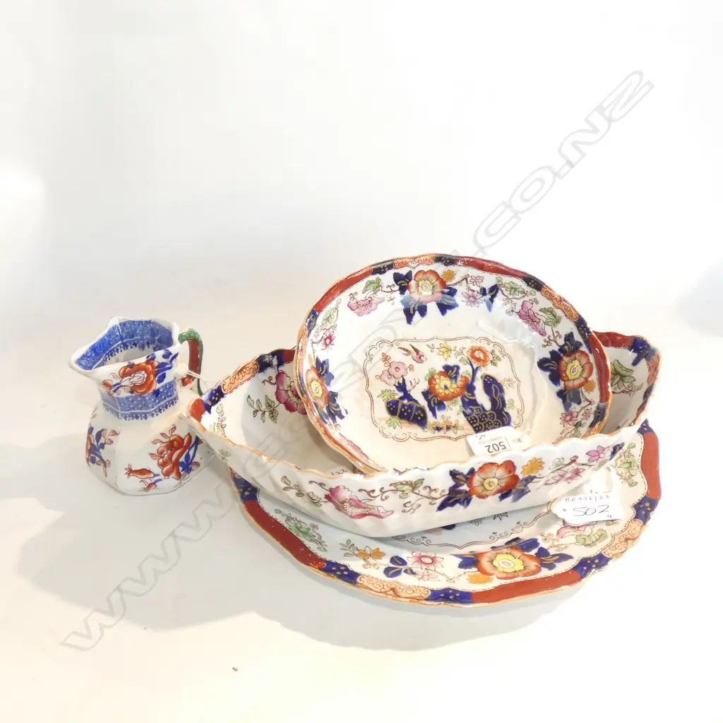 4 PCS MASONS IRONSTONE, IMARI PATTERN Image 1++