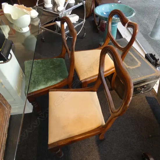 6 VICT MAHOG SADDLEBACK CHAIRS