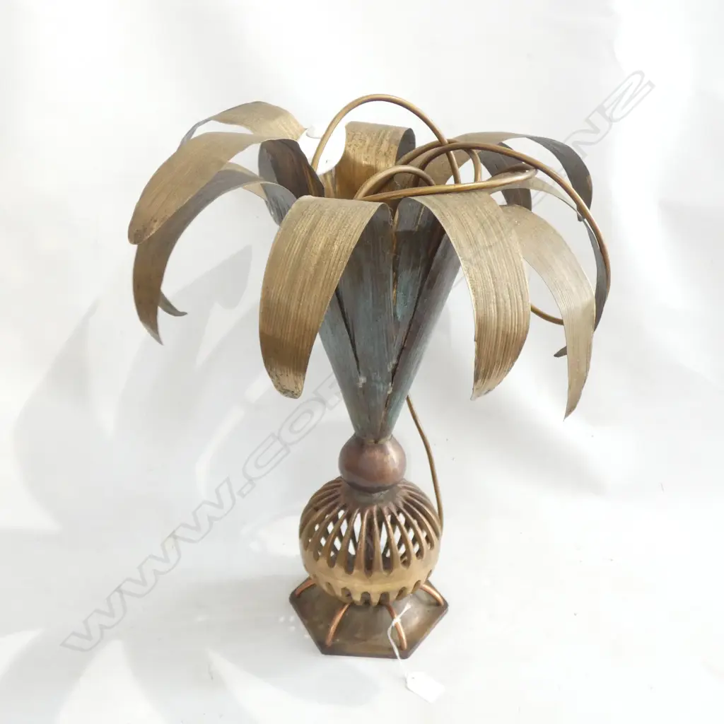 BRASS LAMP PALM FORM H.480mm... Image 1++