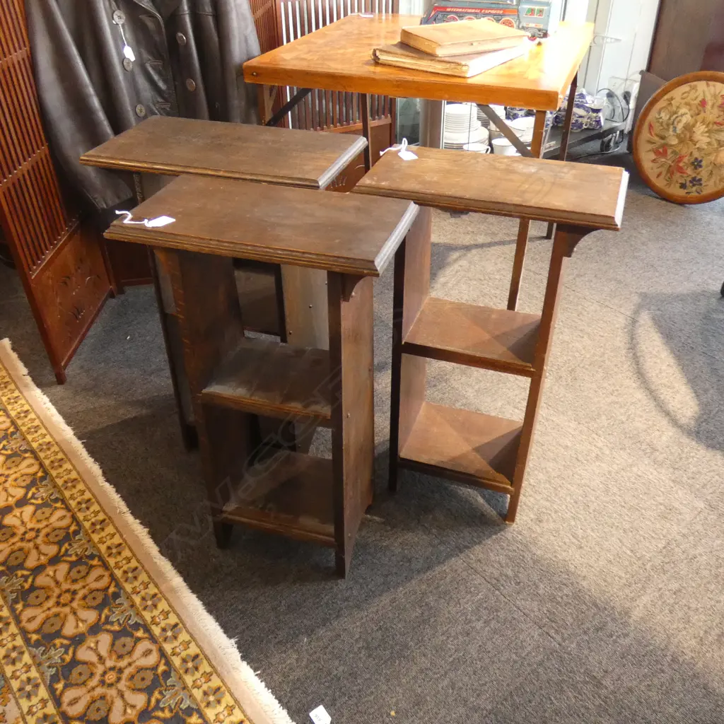 3 DARK OAK BRITANNICA BOOKCASES... Image 1++