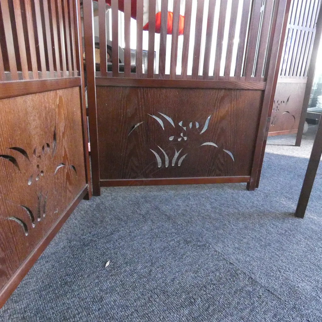 JAPANESE 4 PANEL ROOM DIVIDING SCREEN H1212mm W1840mm Image 1++