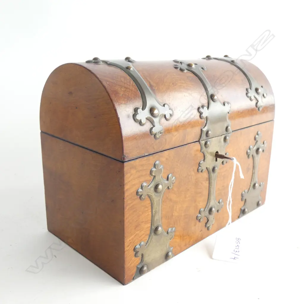 VICTORIAN TEA CADDY w. 2 COMPARTMENTS W.220mm Image 1++