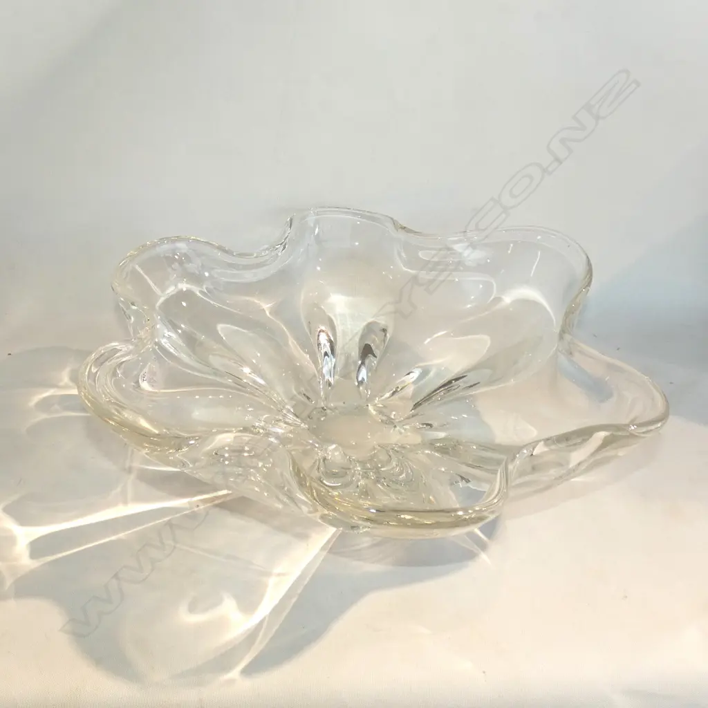 MURANO? CLEAR ART GLASS BOWL 320mm dia Image 1++
