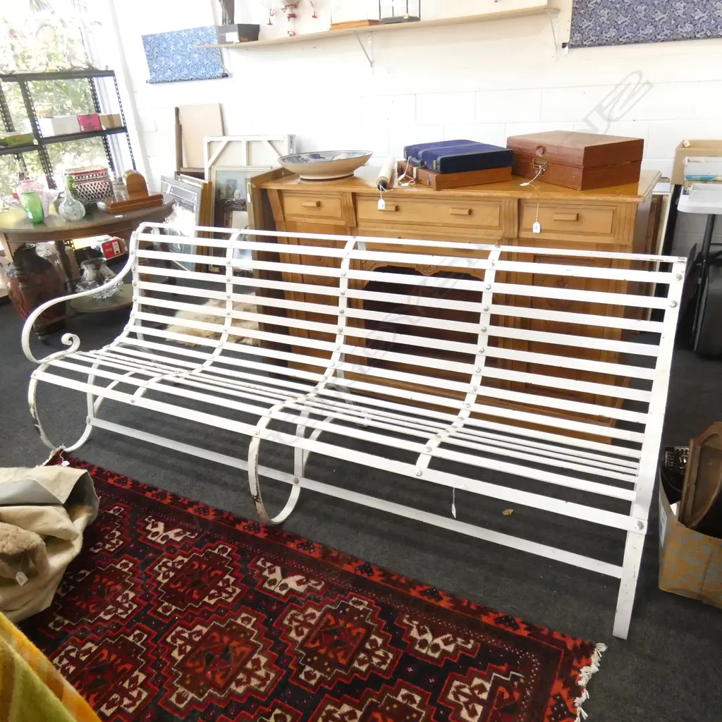WROUGHT IRON VICTORIAN STYLE 4-SEATER BENCH SEAT Image 1++