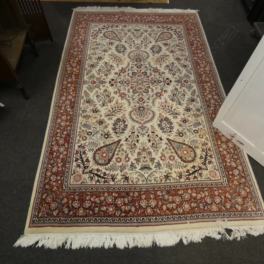 NAIM STYLE HAND KNOTTED LUSTROUS WOOL PILE RUG... Image 1++