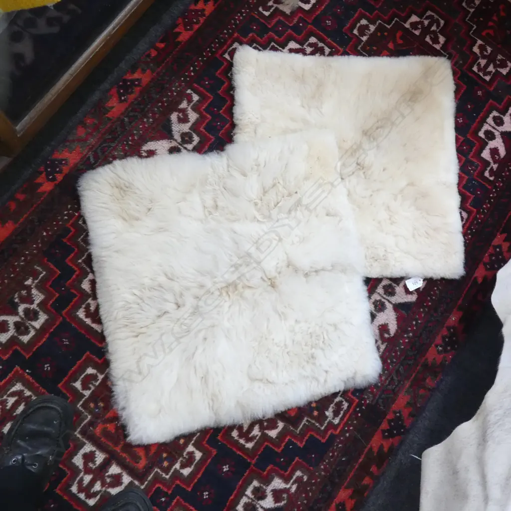PR WHITE ALPACA CUSHION COVERS 500mm sq Image 1++