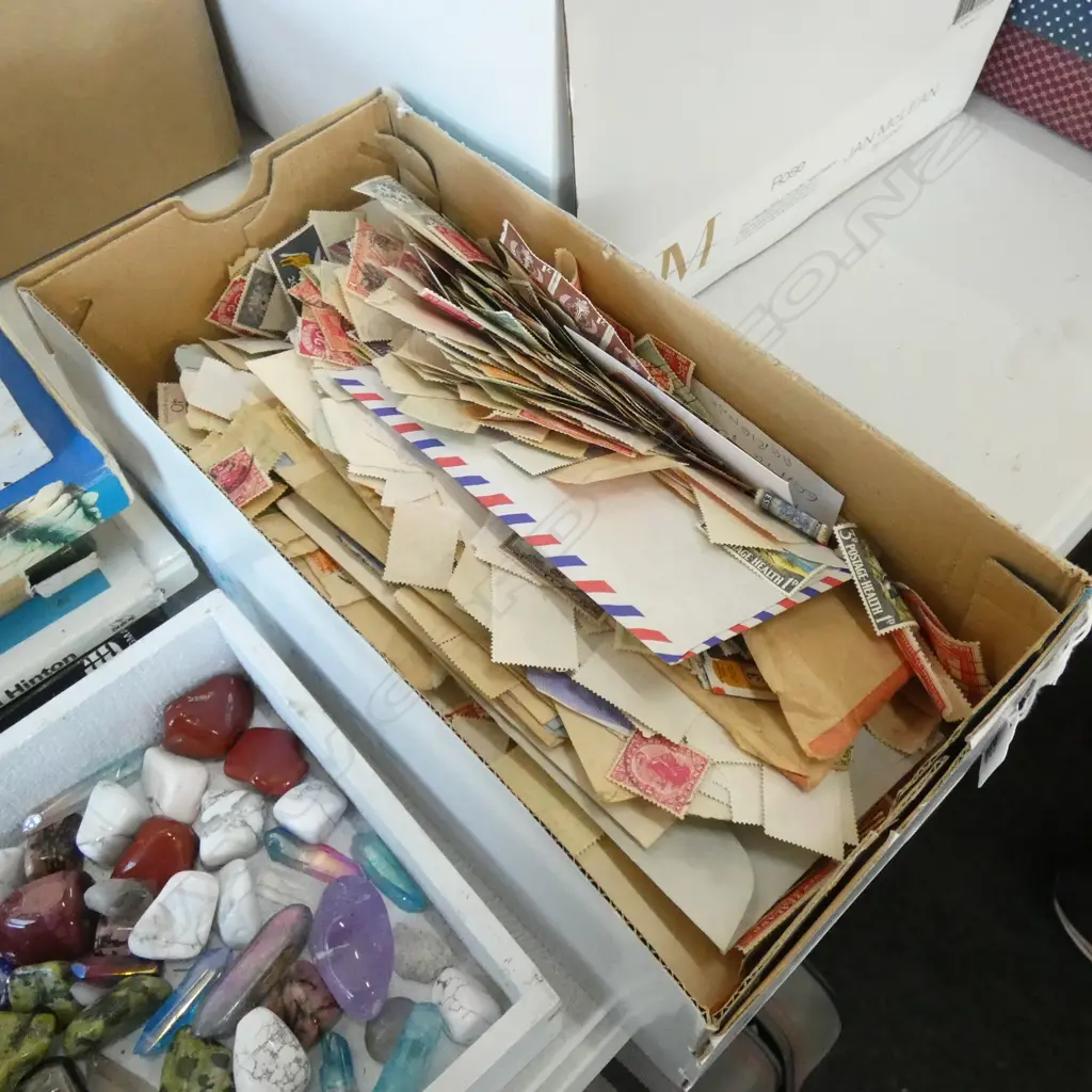 BOX ASST. LOOSE STAMPS Image 1++