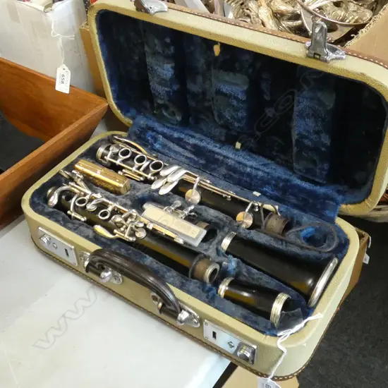OLD CASED CLARK SHANGHAI CLARINET