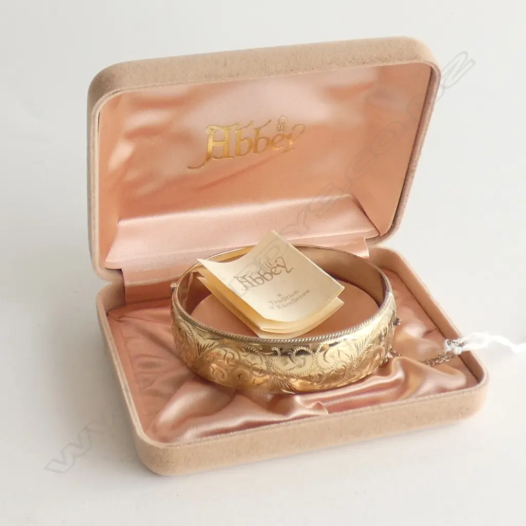 STG SILVER w. 18CT GOLD PLATE ABBEY SNAP BRACELET 15.5 GRAMS Image 1++