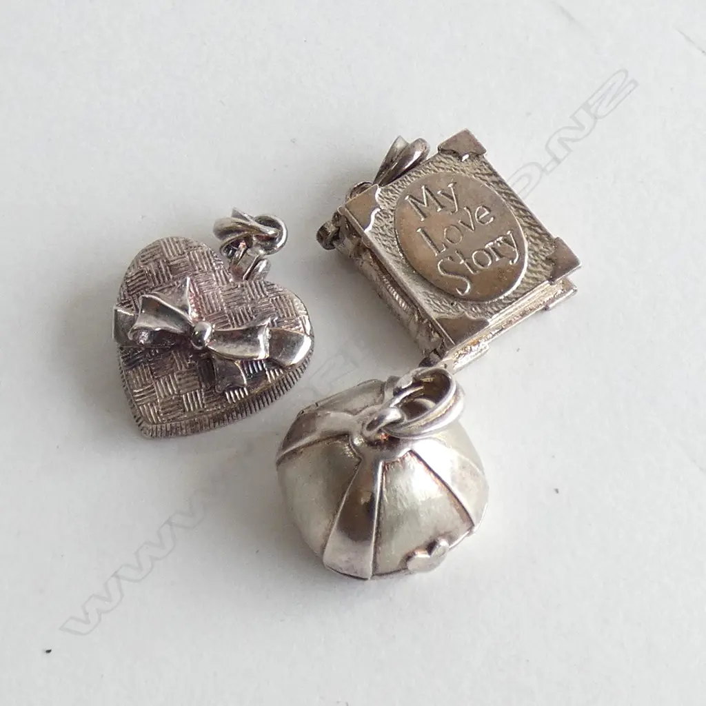 3 GARDONES STG SILVER CHARMS Image 1++