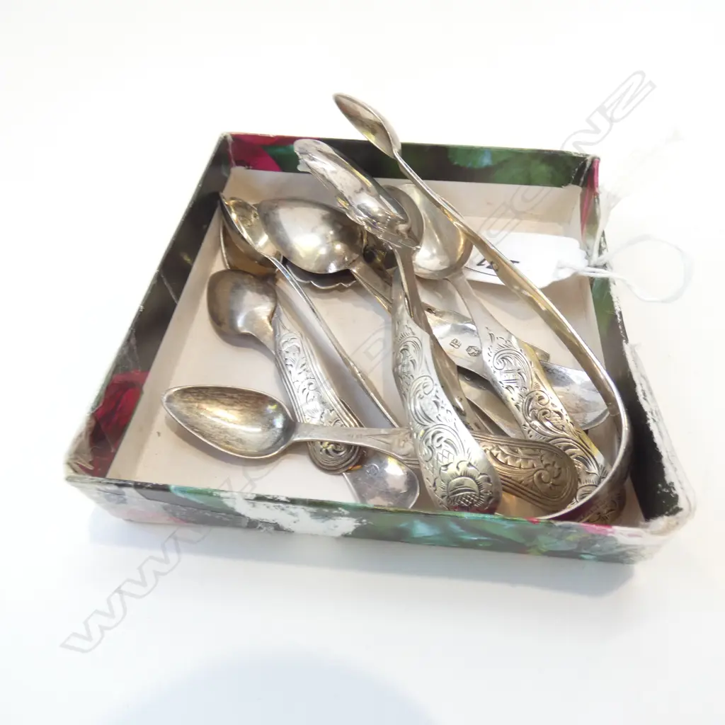 10 19thC DUTCH SILVER SMALL CUTLERY PCES. 2 CADDY SPOONS... Image 1++