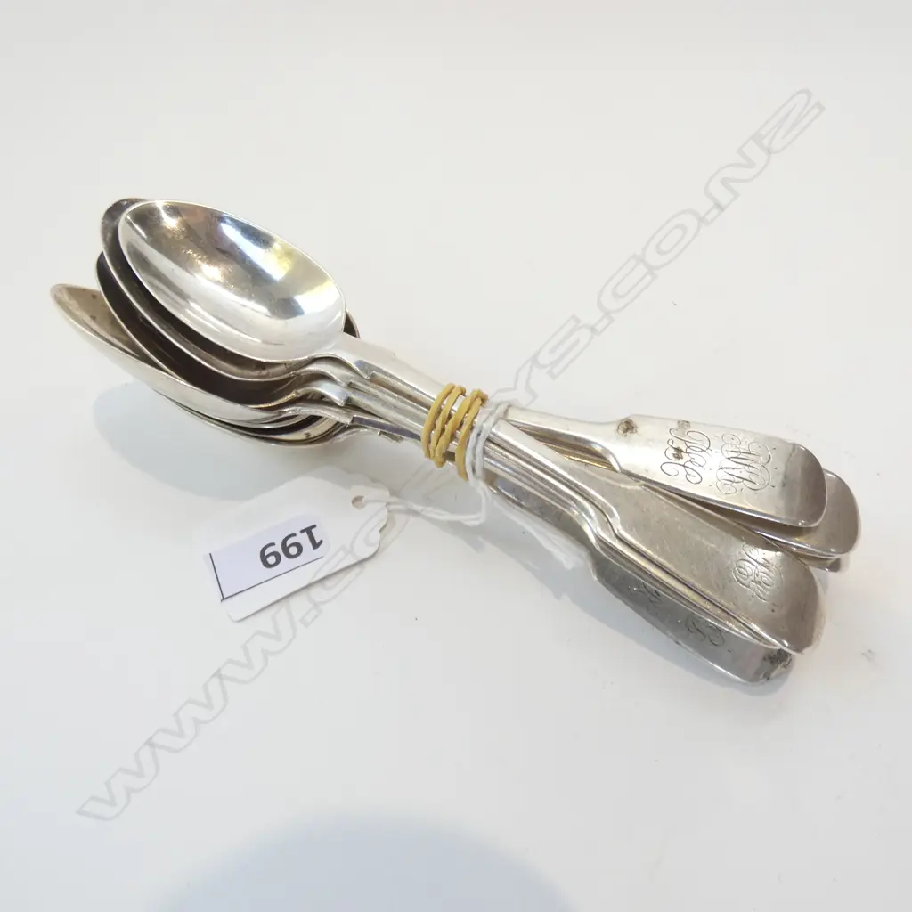 9 STG SILVER TEASPOONS - Image 1++