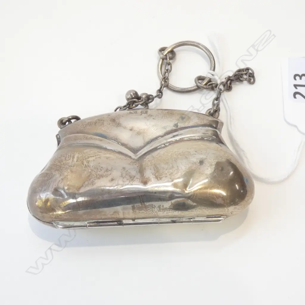 SILVER COIN PURSE BIRMINGHAM 1917 Image 1++