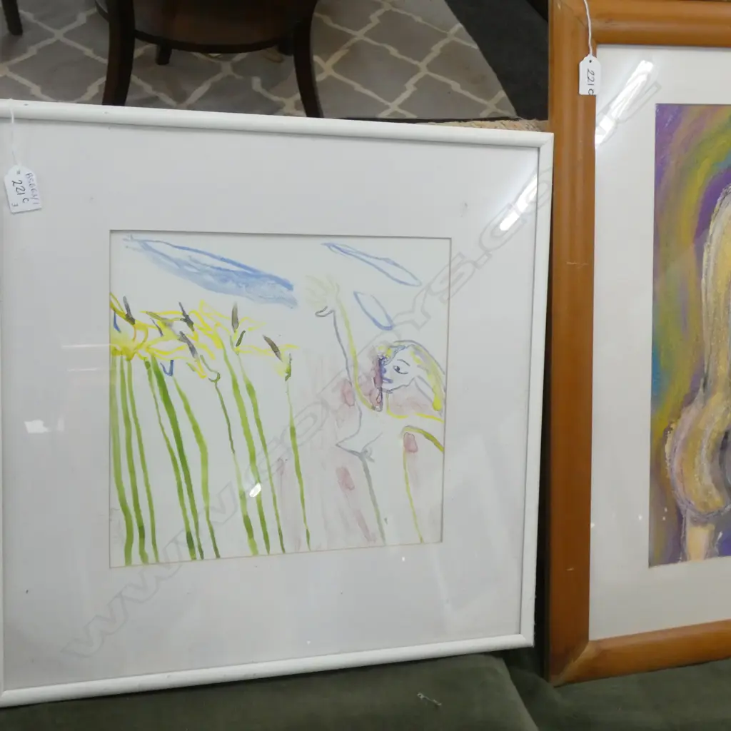 3 NUDES; PASTEL 280x400mm & 2 OTHERS Image 1++