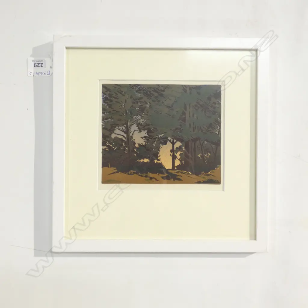 K. W. HASSALL 'TOWARD EVENING' LINOCUT 125x150mm Image 1++