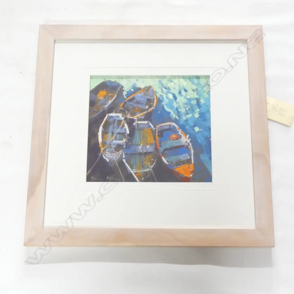 TONY ALLAIN 'DINGHIES' PASTEL 270x290mm Image 1++