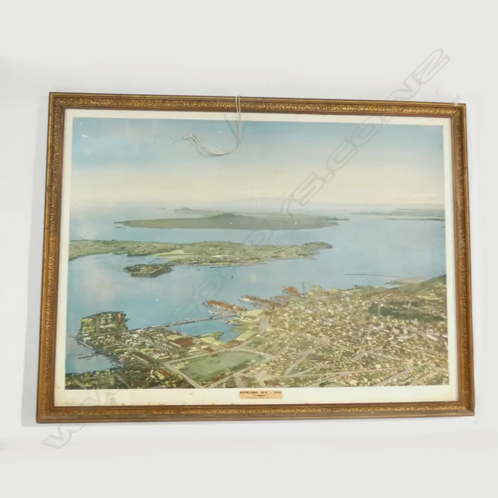 LARGE WHITES AVIATION AUCKLAND HARBOUR 1946 SOME MARKS 720x990mm... Image 1++