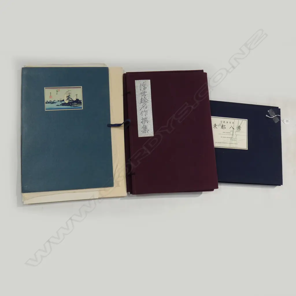 3 FOLIOS JAPANESE WOOD BLOCK PRINTS Image 1++