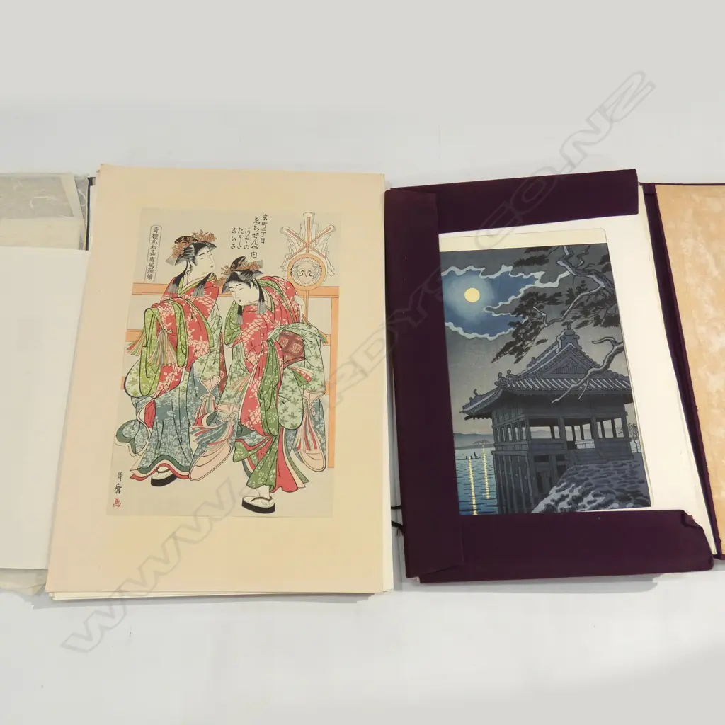3 FOLIOS JAPANESE WOOD BLOCK PRINTS Image 1++