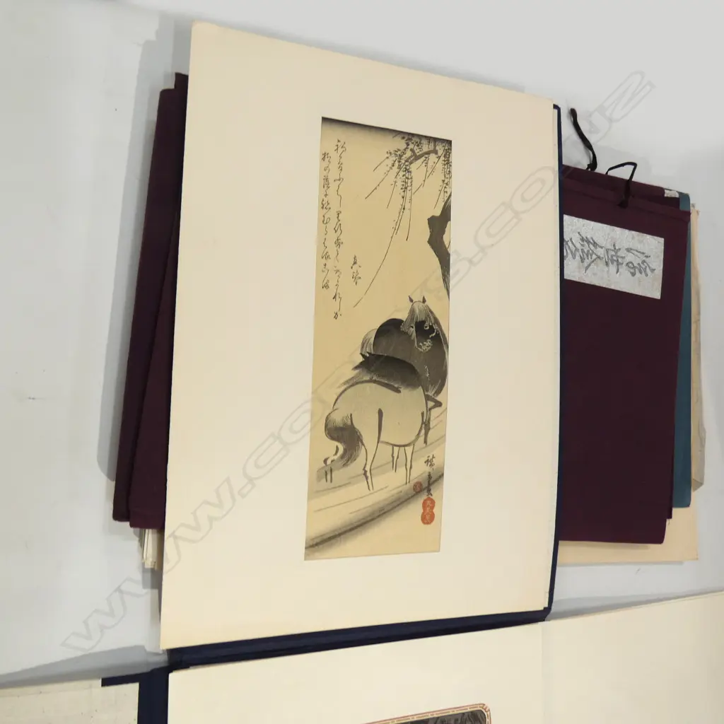 3 FOLIOS JAPANESE WOOD BLOCK PRINTS Image 1++