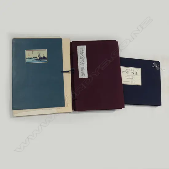 3 FOLIOS JAPANESE WOOD BLOCK PRINTS