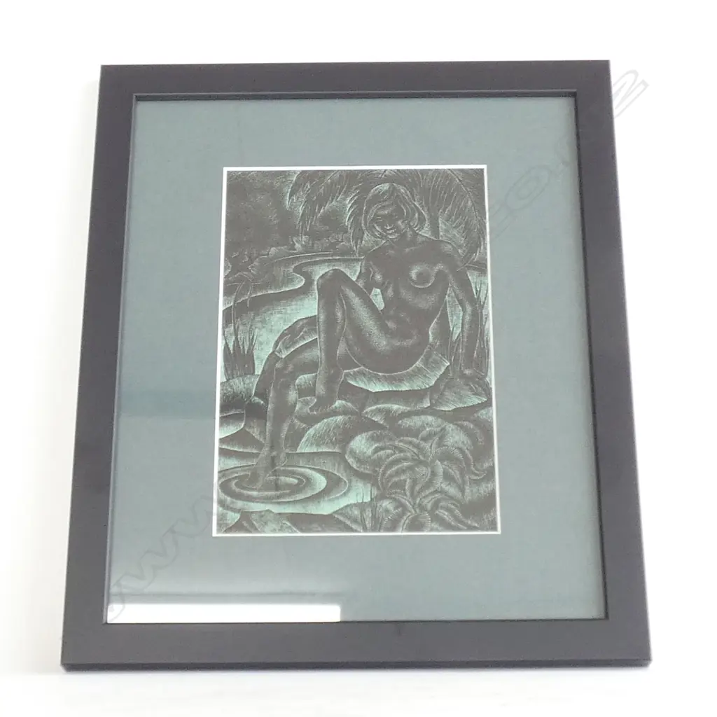 RONA DYER THE POOL VINTAGE LITHOGRAPH BY H TOMBS 1950 200 X 140 Image 1++