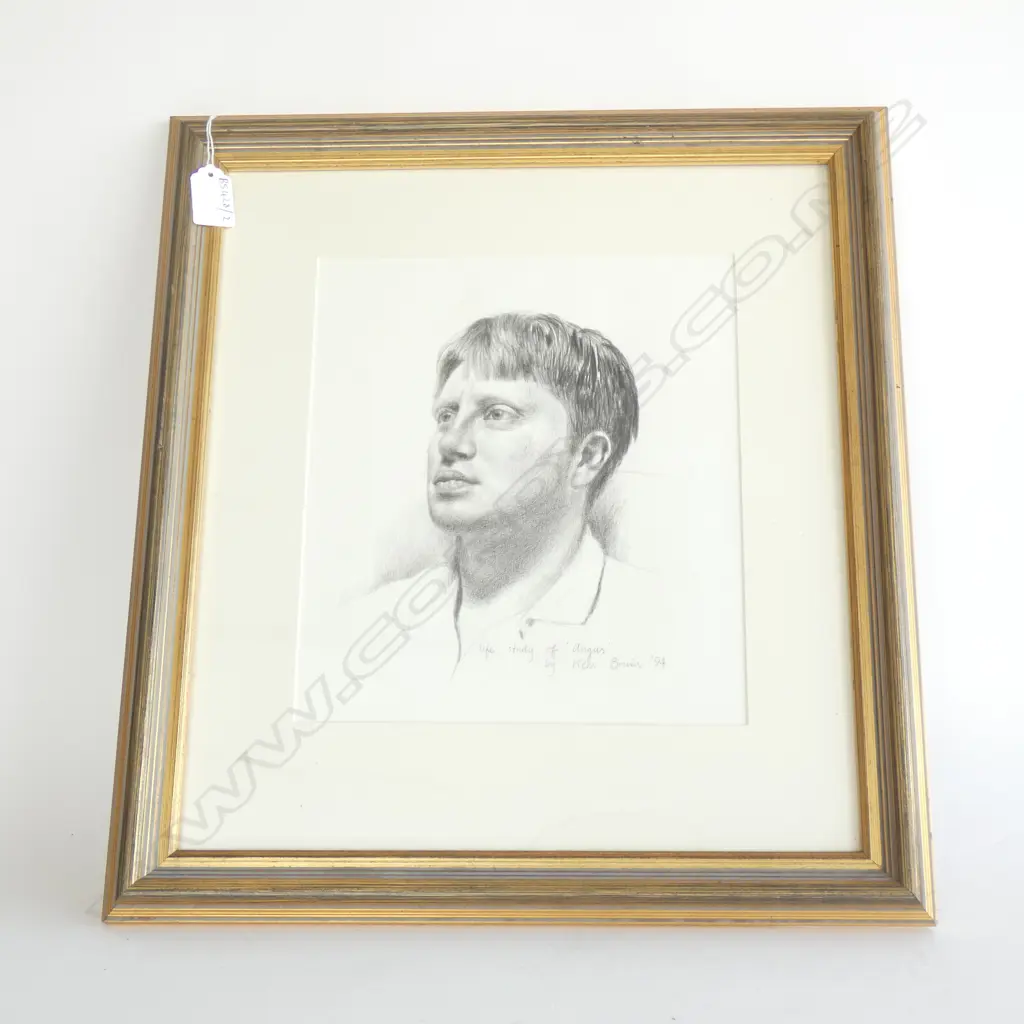 KEES BRUIN (1954-) 'LIFE STUDY OF 'ANGUS'' PENCIL '94 265x230mm Image 1++