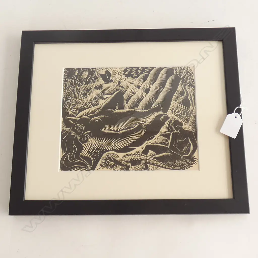 E MERVYN TAYLOR CREATION VINTAGE LITHOGRAPH BY H TOMBS 1950 160 X 200MM Image 1++
