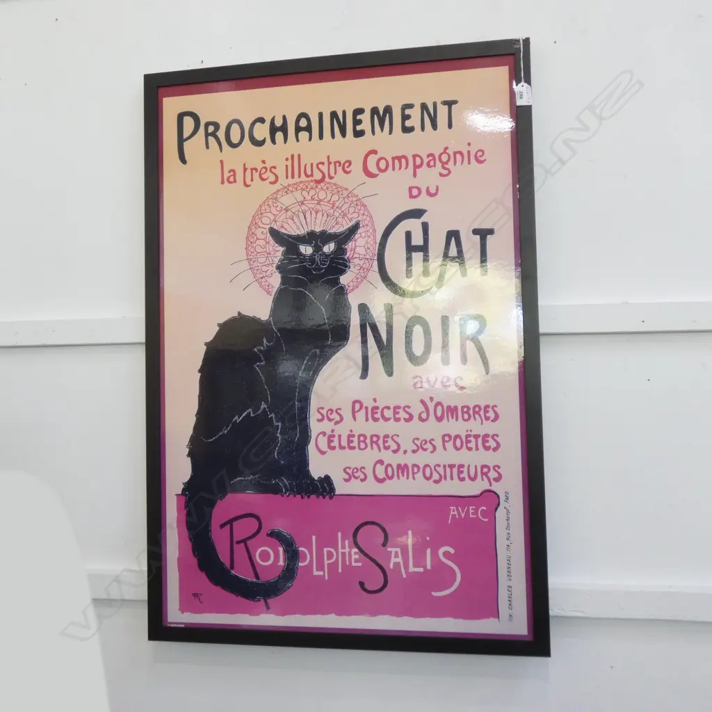 PREPRINT 'CHAT NOIR' POSTER PRINT 950 x 645mm Image 1++