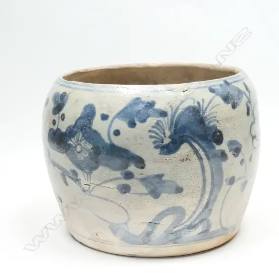 An old Chinese blue and white bowl