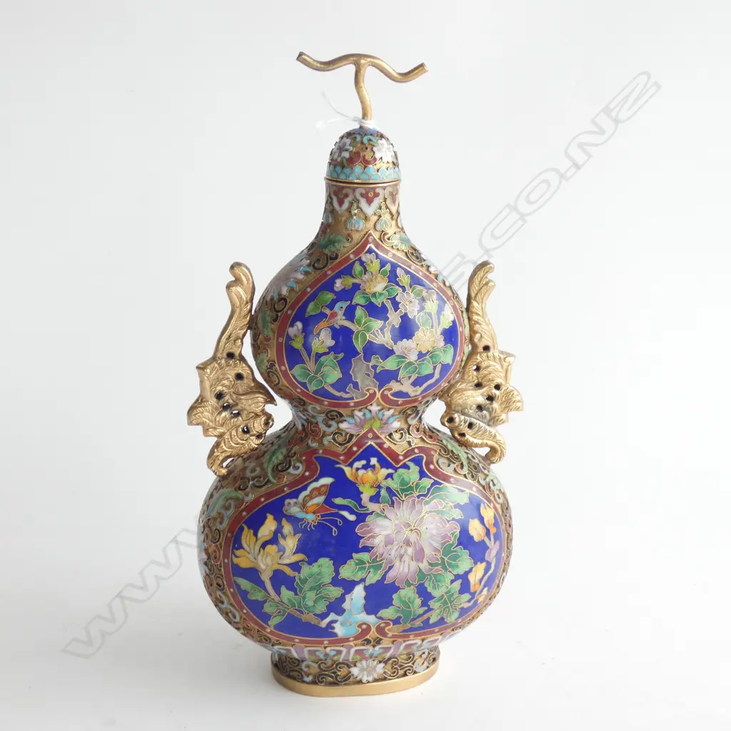 CLOISONNE LIDDED VASE H.250mm Image 1++