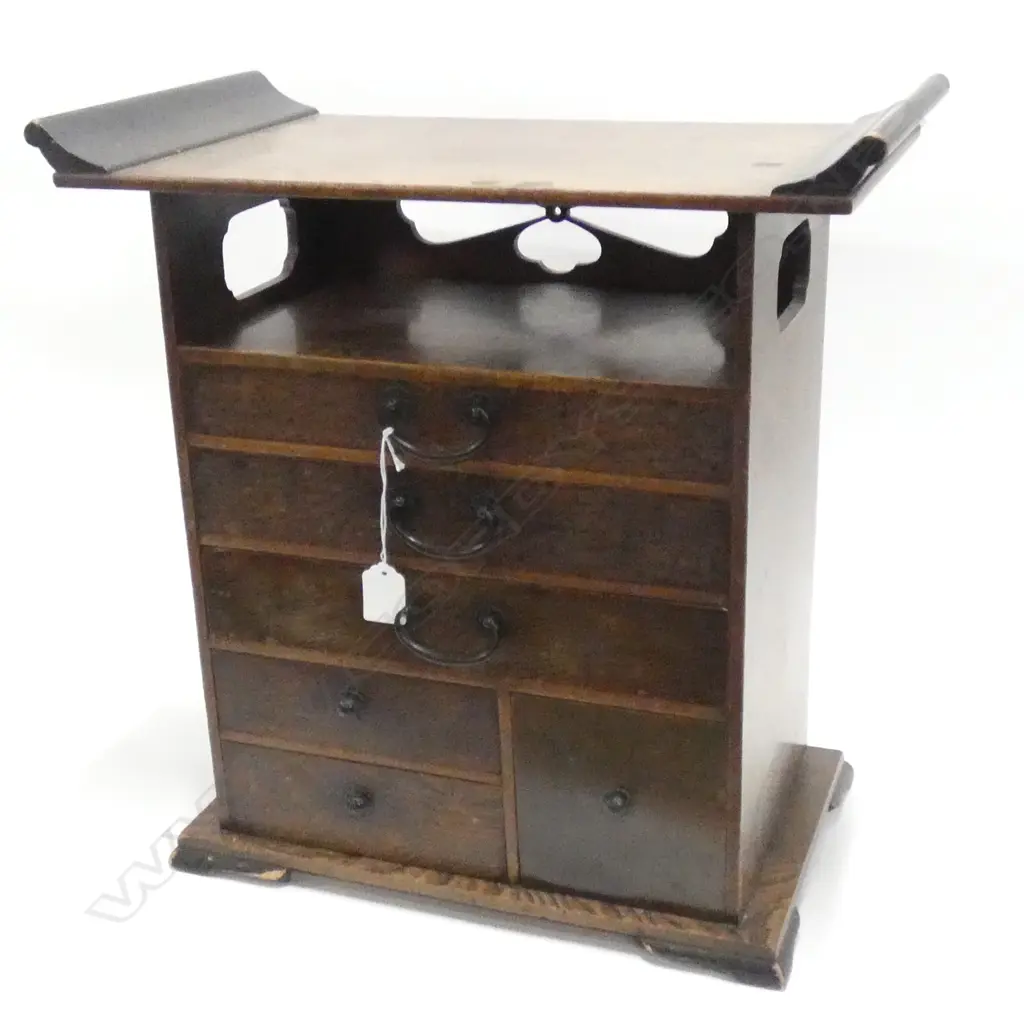 SMALL JAPANESE KEYAKI COLLECTORS CABINET... Image 1++