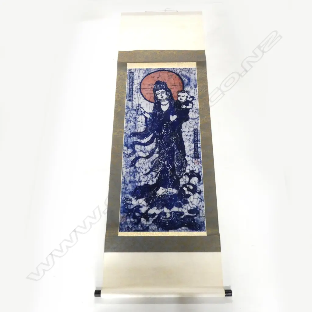 CHINESE SCROLL H/PAINTED by MEI FANGQING 'BODHISATTVA' Image 1++