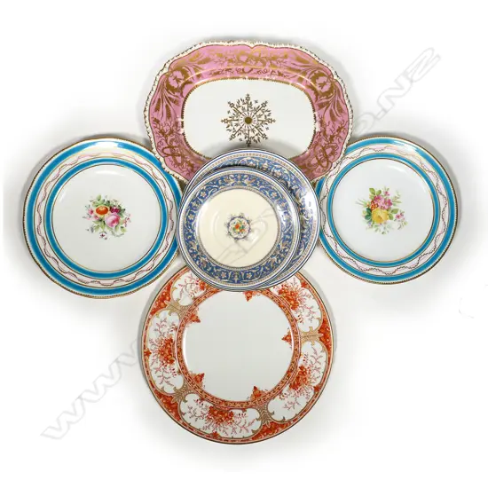 SEVEN ASSORTED REGENCY & VICTORIAN PLATES. DIA. 170-300mm