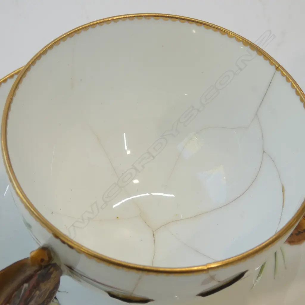 VICTORIAN BUTTERFLY HANDLE TEASET FOR TWO 7 PCS  A/F Image 1++