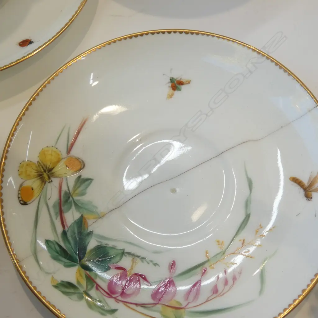 VICTORIAN BUTTERFLY HANDLE TEASET FOR TWO 7 PCS  A/F Image 1++