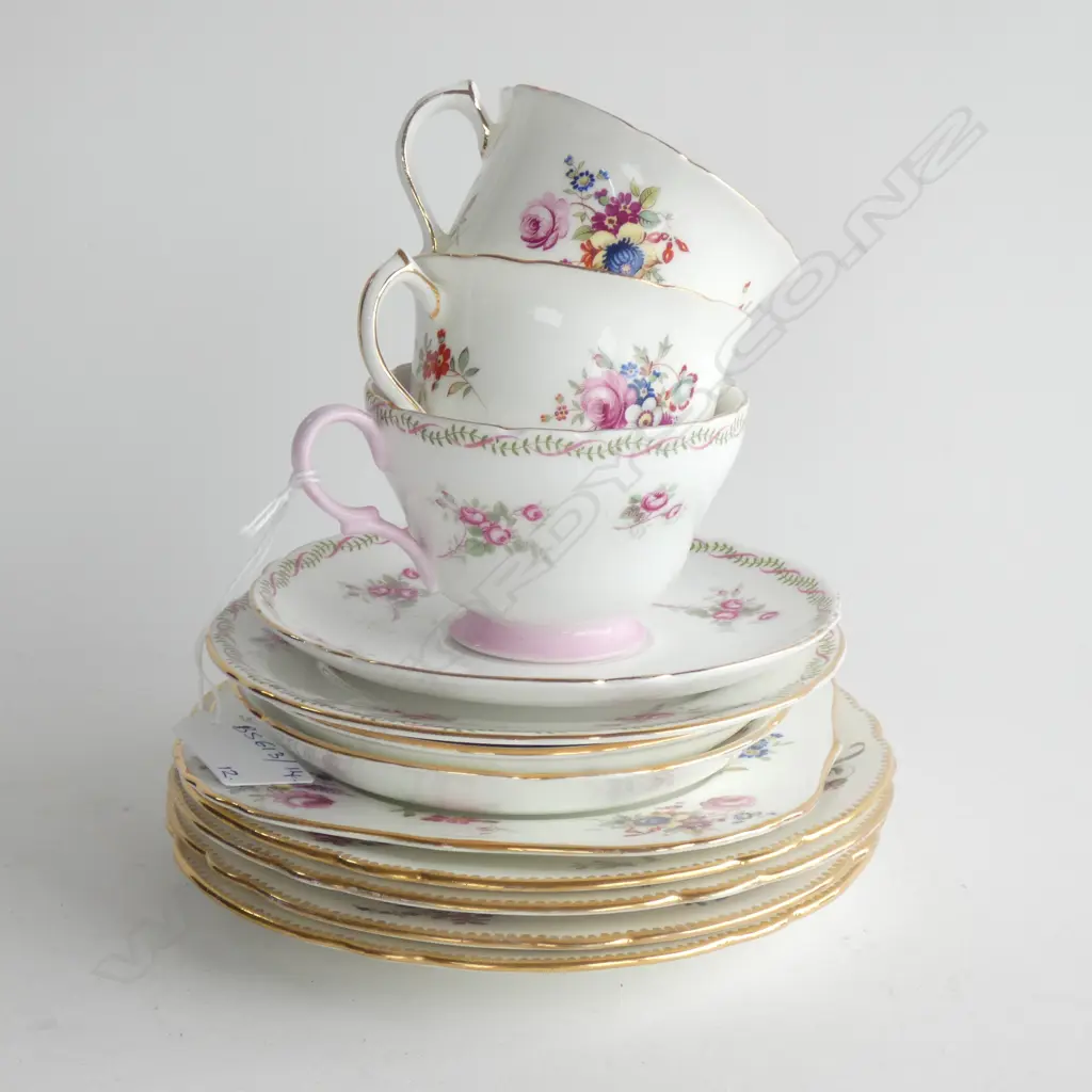 SHELLEY TRIO, 2x HAMMERSLEY C/S, 4 SHELLEY PLATES 175mm dia Image 1++