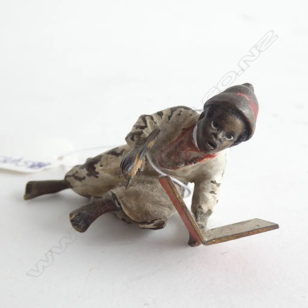 FRANZ BERGMAN BRONZE SEATED FIGURE W BOOK Image 1++