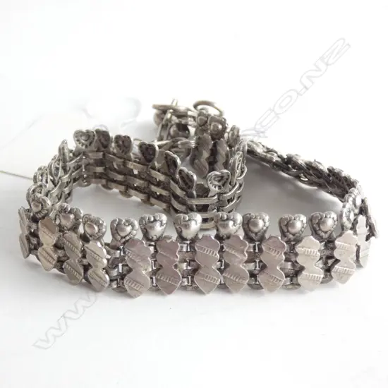 ETHNIC SILVER ? CHOKER?. HEART & SHIELD FORMS