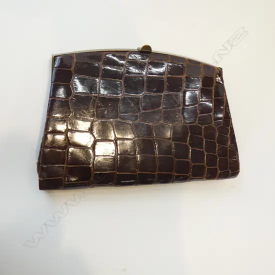 VINTAGE CROC? HANDBAG W.250mm